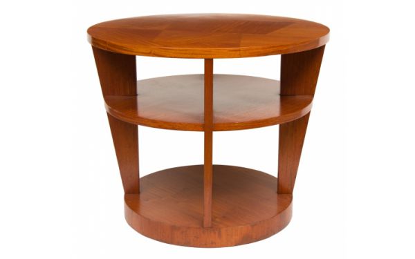 Art Deco Satinwood 3 Tier Table, French c.1930